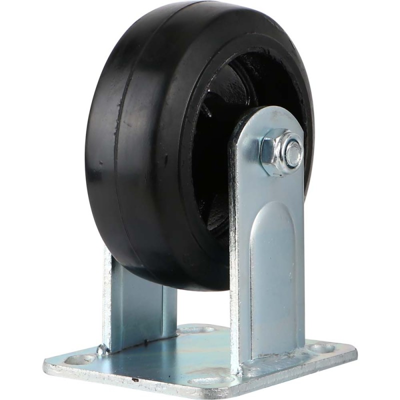 098125 CASTER WHEEL IRON BLACK FIXED 5" H.D