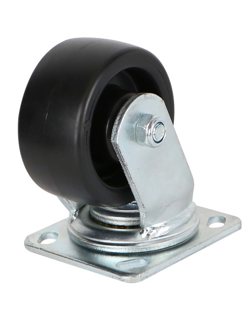 106100 CASTER WHEEL PLASTIC BLACK SWIVEL 4"