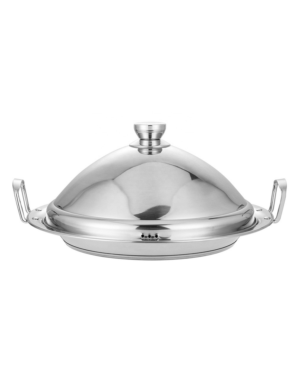 Stainless Steel Tajin With Steel Base - 26Cm