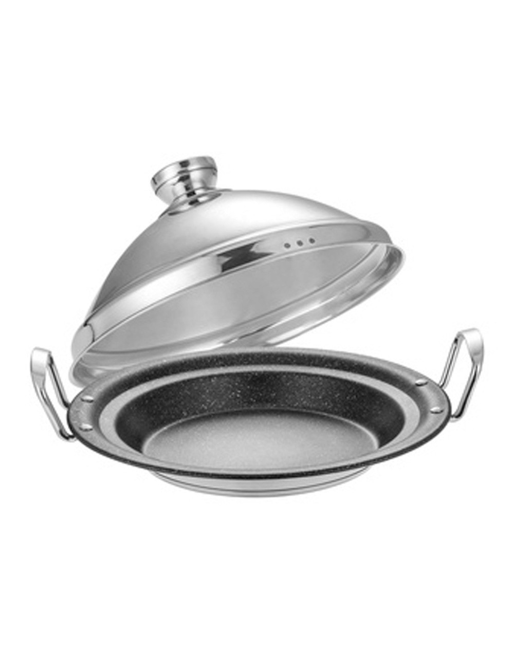 Stainless Steel Tajin With Granite Base - 26Cm