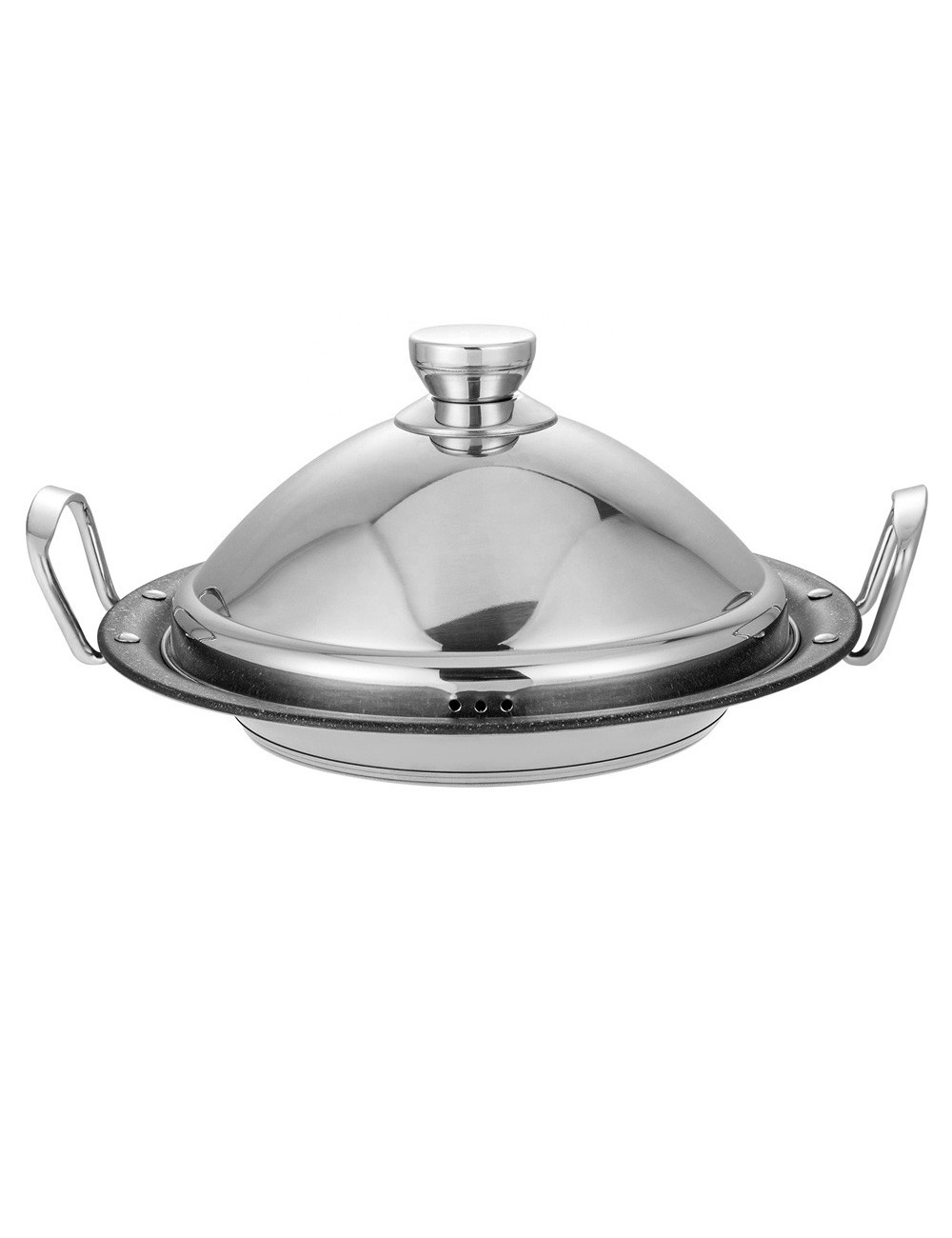 Stainless Steel Tajin With Granite Base - 26Cm