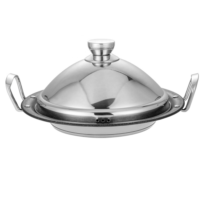 Stainless Steel Tajin With Granite Base - 30Cm