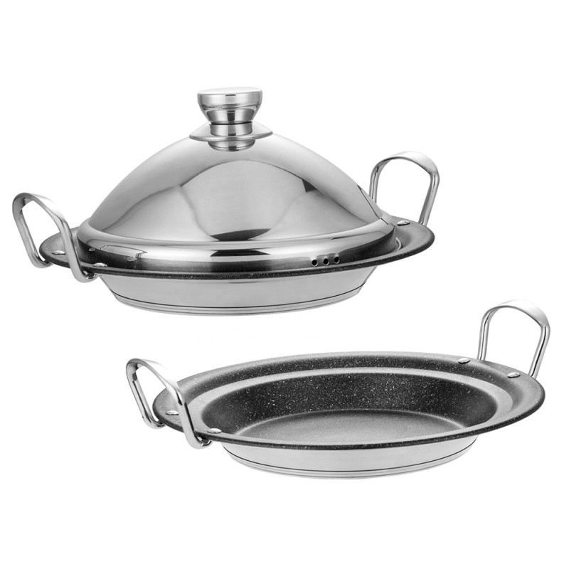 Stainless Steel Tajin With Granite Base - 30Cm