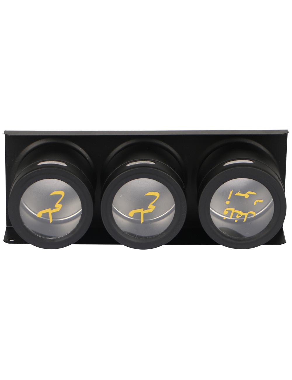 3 Pcs Spice Jar Set With Metal Stand