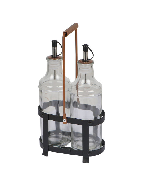 طقم زيت 2 قطعة مع ستاند - صغير