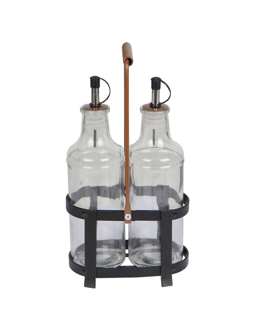 طقم زيت 2 قطعة مع ستاند - صغير