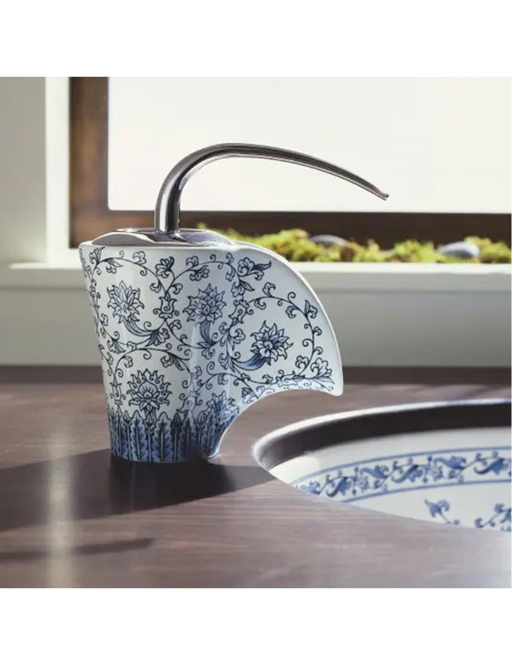 CERAMIC WASH BASIN MIXER WITH FLEXIBLE CONNECTION PIPE