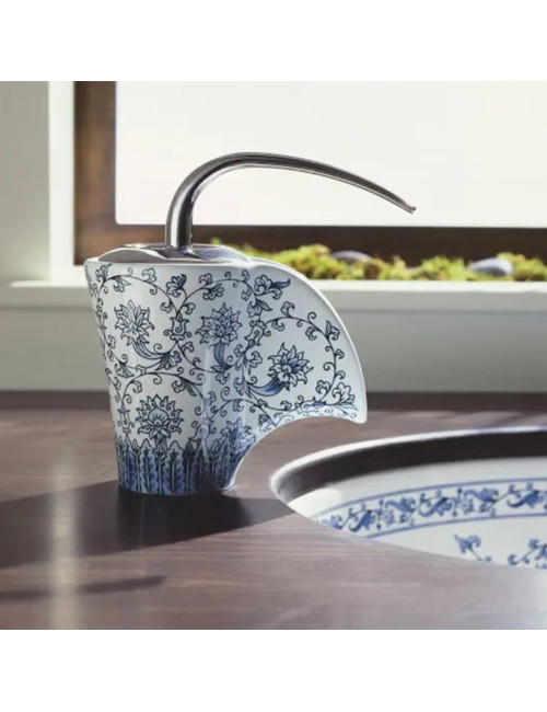 CERAMIC WASH BASIN MIXER WITH FLEXIBLE CONNECTION PIPE