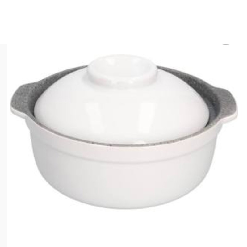 Round Stoneware Cassarole - 1