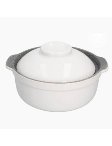 Round Stoneware Cassarole - 5