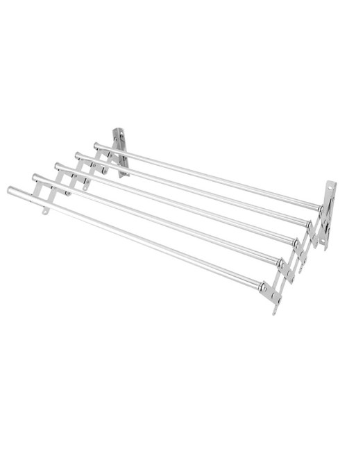 LZH-004 ALUMINIUM WALL MOUNTED RETRACTABLE CLOTHES DRYING RACK 100 X 80CM