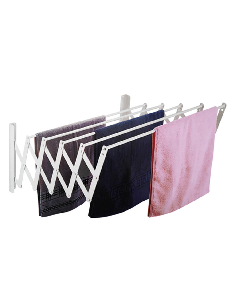 LZH-004 ALUMINIUM WALL MOUNTED RETRACTABLE CLOTHES DRYING RACK 100 X 80CM