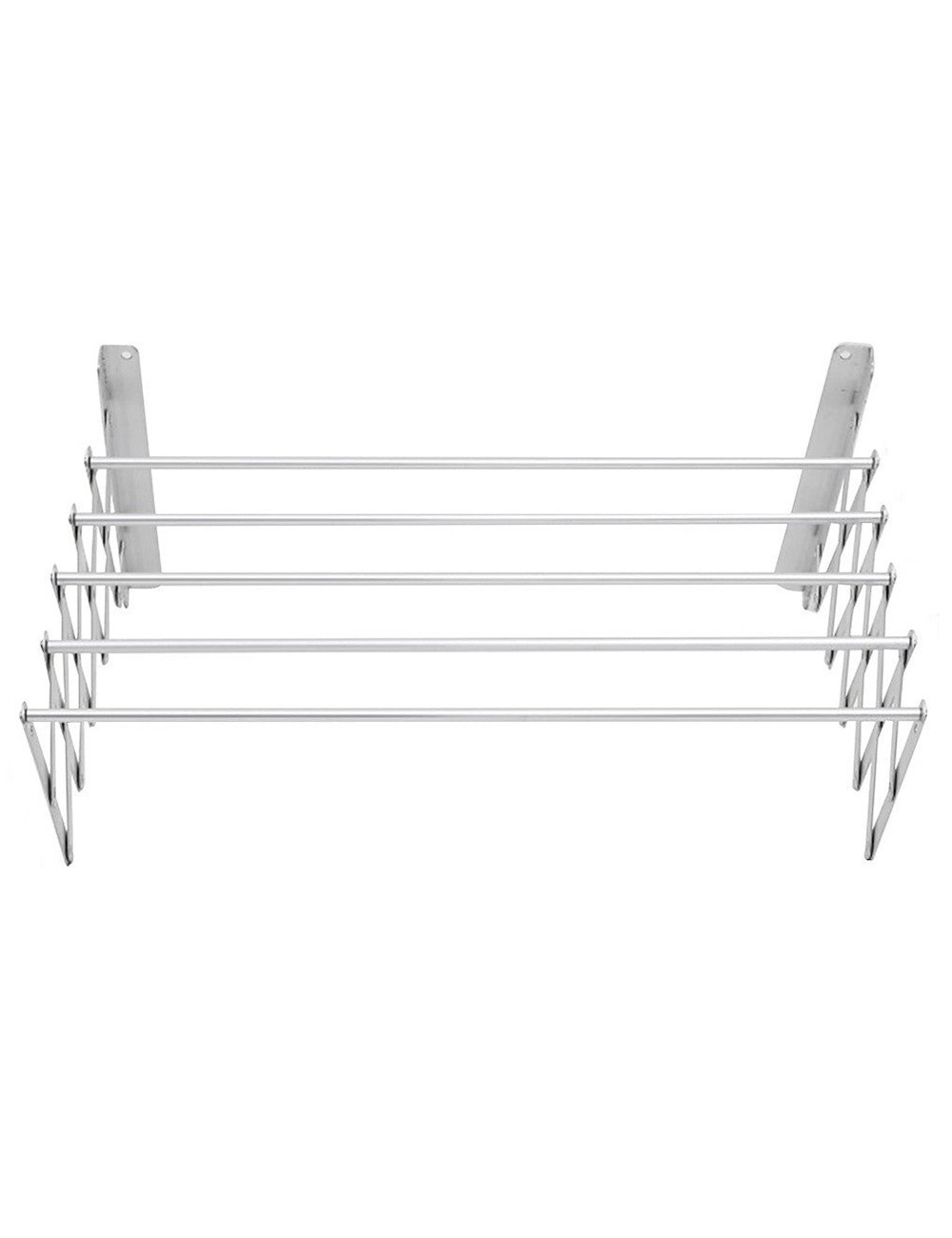 LZH-004 ALUMINIUM WALL MOUNTED RETRACTABLE CLOTHES DRYING RACK 100 X 80CM
