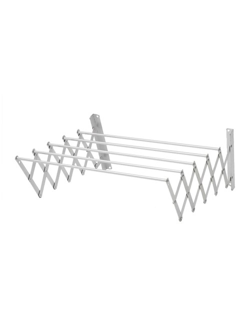 LZH-005 ALUMINIUM WALL MOUNTED RETRACTABLE CLOTHES DRYING RACK 120 X 80CM