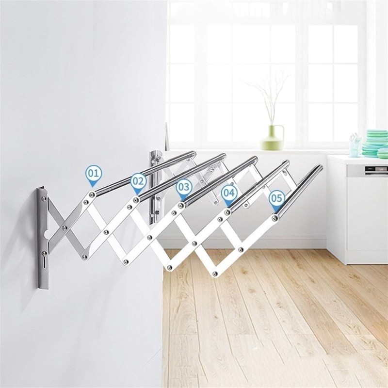 LZH-007 80 X 37.5CM علاقة ملابس متحرك استانلستيل 5 علا