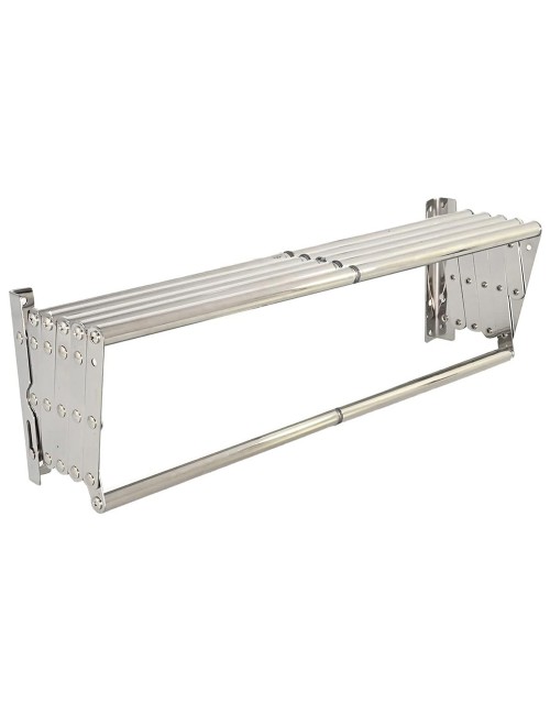LZH-009 STAINLESS STEEL WALL MOUNTED CLOTHES DRYING 6 RODS RACK 80 X 37.5CM
