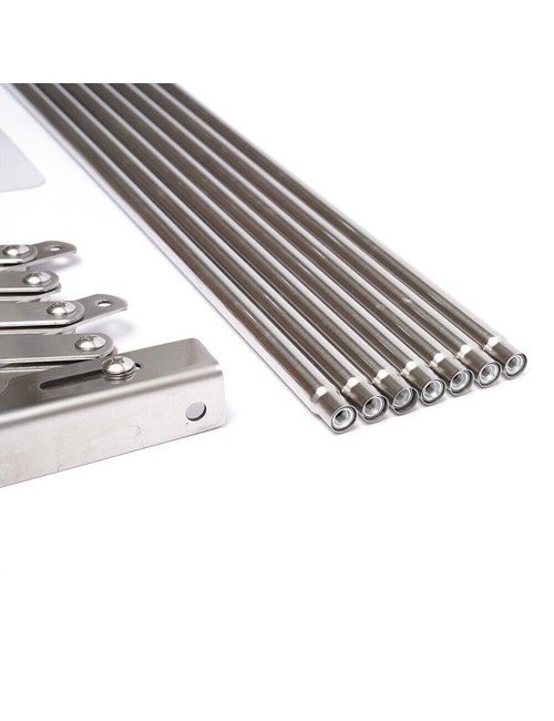 LZH-012 STAINLESS STEEL WALL MOUNTED CLOTHES DRYING 7 RODS RACK 120 X 37.5CM
