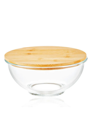 بادية مع غطاء خشب 1400 مل