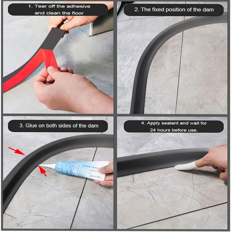 WS-005 WATER BARRIER STRIP 3MTR BLACK