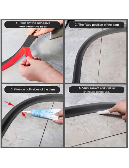 WS-005 WATER BARRIER STRIP 3MTR BLACK