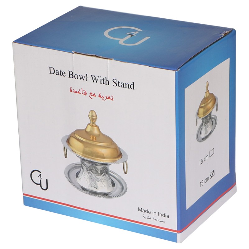 Date Bowl With Stand - Large