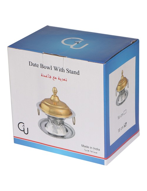 Date Bowl With Stand - Large