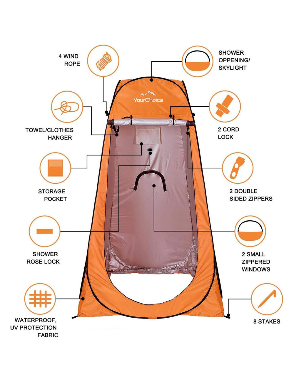 PORTABLE TOILET TENT 120 x 120