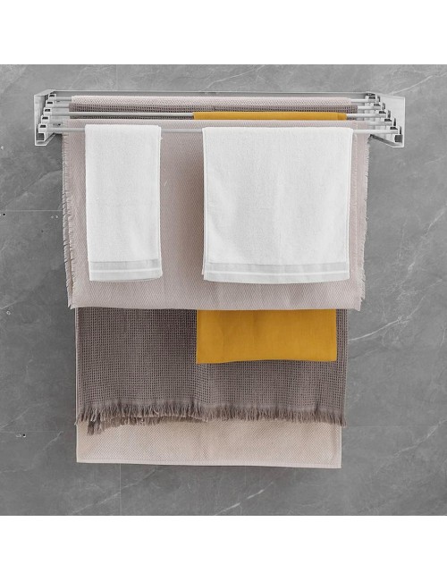 FDR-002 FOLDABLE WALL MOUNTED CLOTHES DRYING RACK 80 X 10.5 X 40CM WHITE