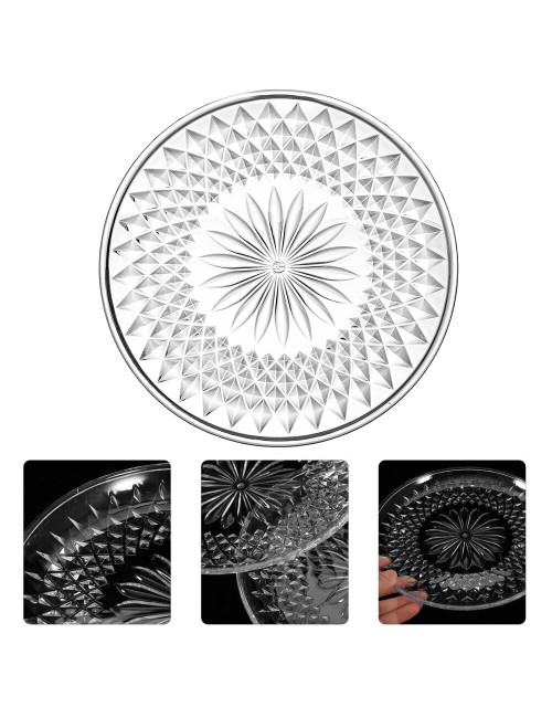 Flat Transaparent Plate 25Cm