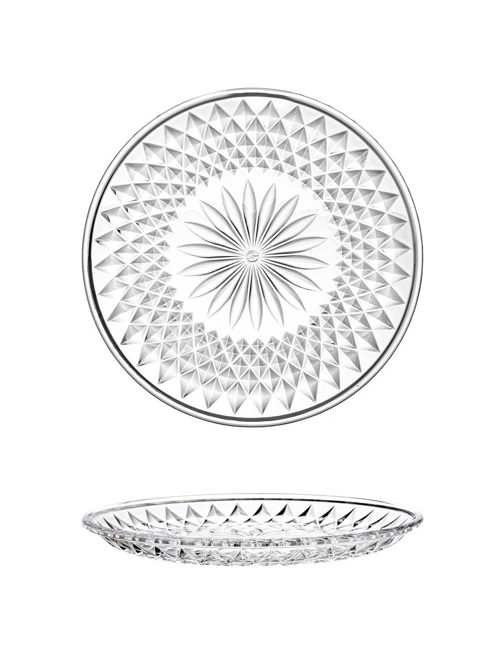 صحن مسطح شفاف 30سم