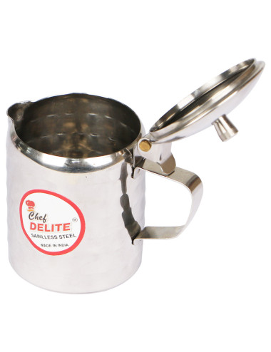 Hammered Stainless Steel Milk Pot -170 Ml