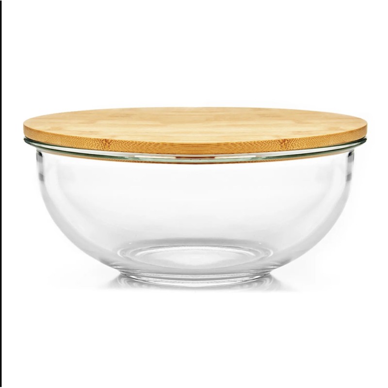 بادية مع غطاء خشب 3400 مل