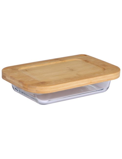 Oven Trays With Bamboo Lid - Small -1000 Ml