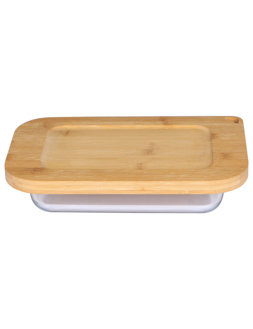 Oven Trays With Bamboo Lid - Small -1000 Ml
