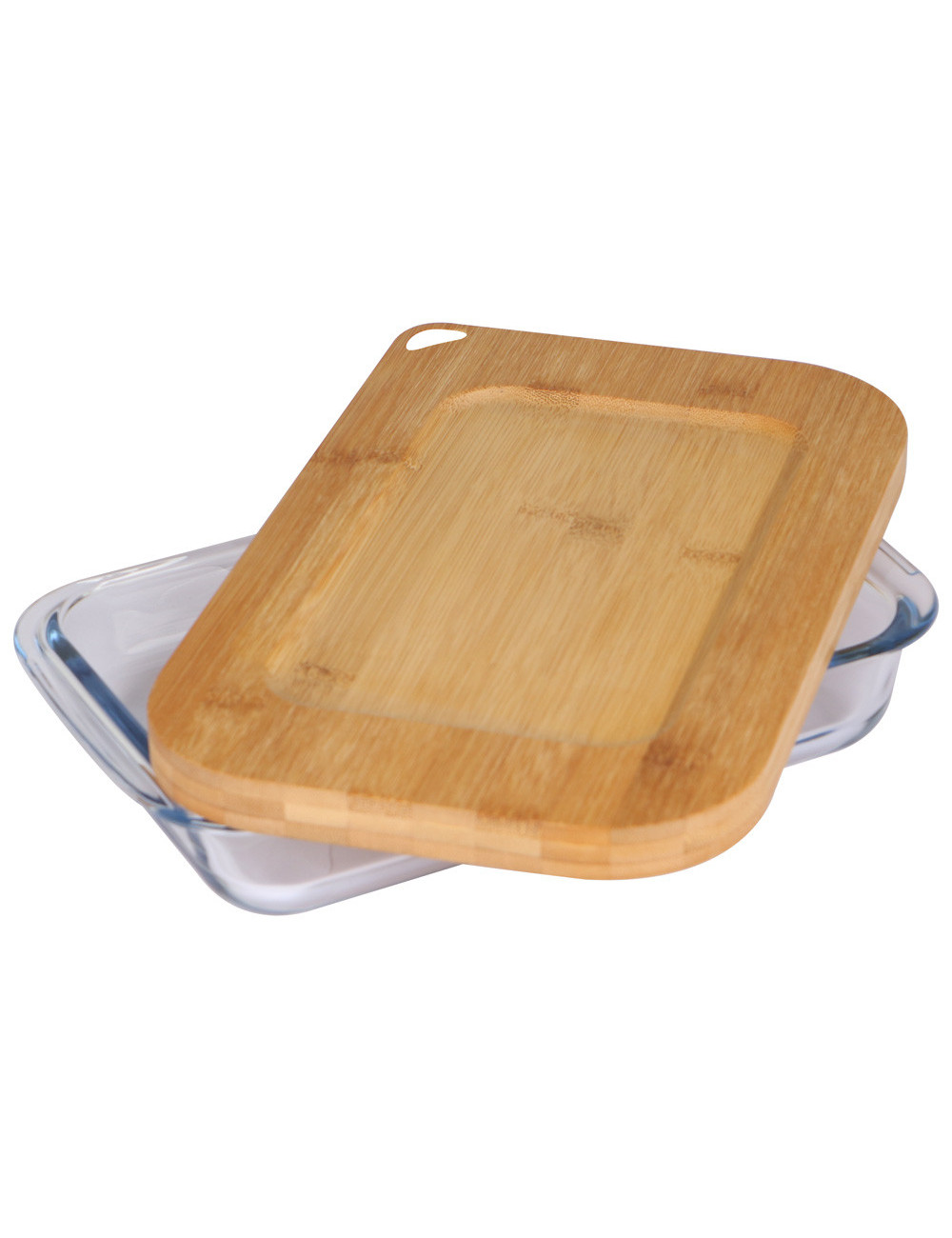Oven Trays With Bamboo Lid - Small -1000 Ml