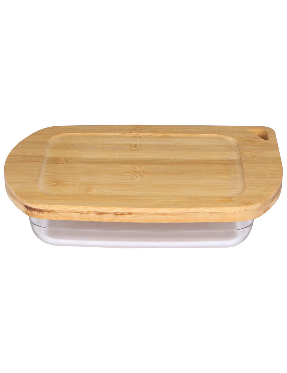 Oven Trays With Bamboo Lid - Medium -1600 Ml