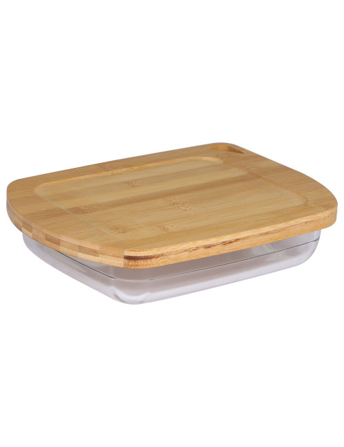 Oven Trays With Bamboo Lid - Medium -1600 Ml