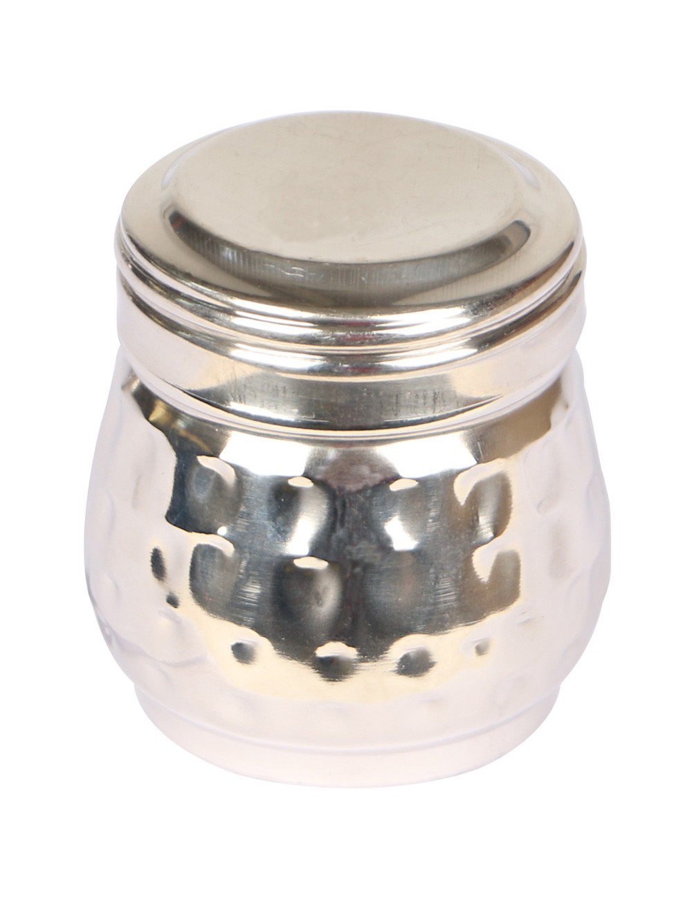 Hammered Stainless Steel Canister -1