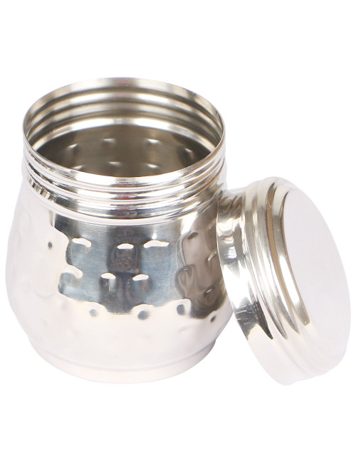 Hammered Stainless Steel Canister -2