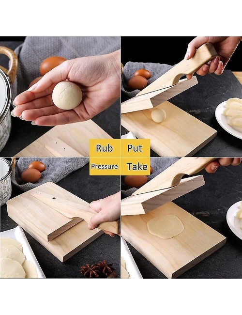 Bamboo Square Dough Pressing Tool - Small