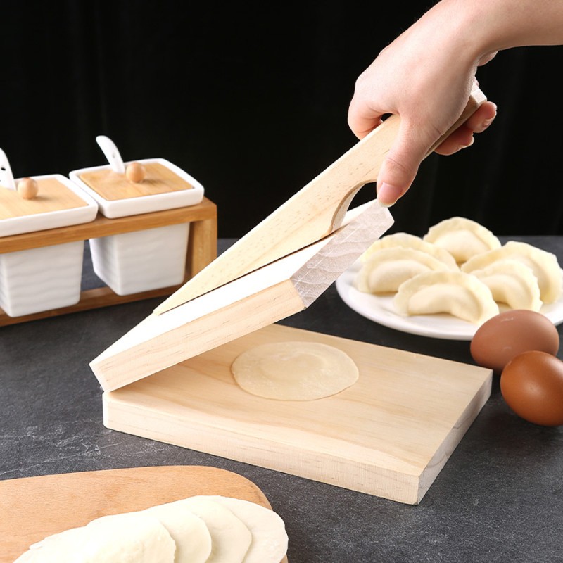 Bamboo Square Dough Pressing Tool - Large