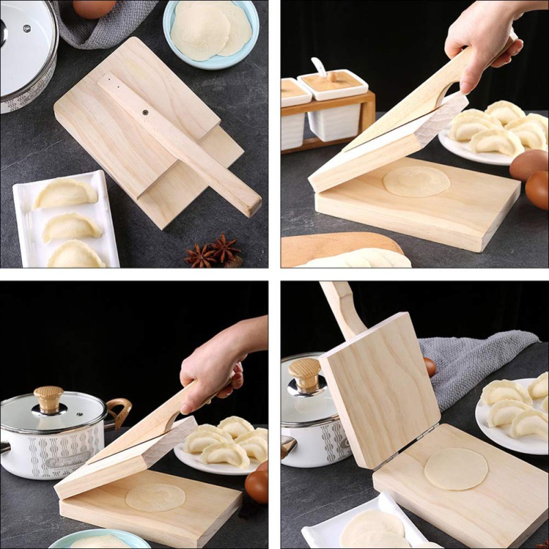 Bamboo Square Dough Pressing Tool - Large