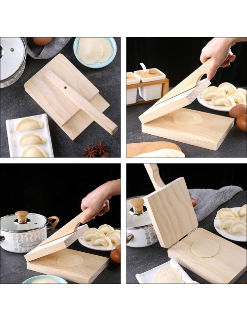 Bamboo Square Dough Pressing Tool - Large