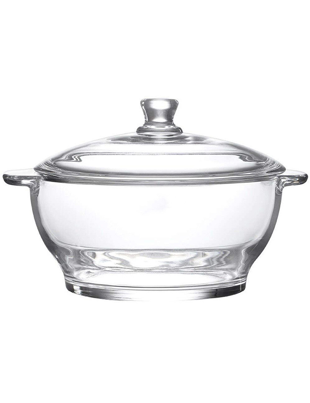 كسرولة زجاج مدور كبير