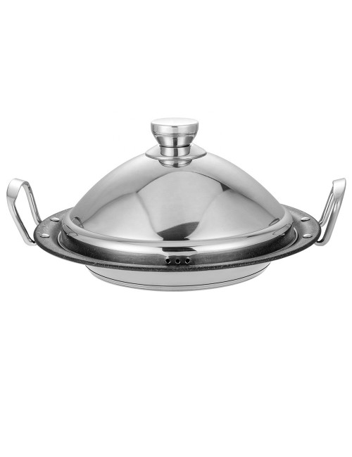 Stainless Steel Tajin With Granite Base - 38Cm