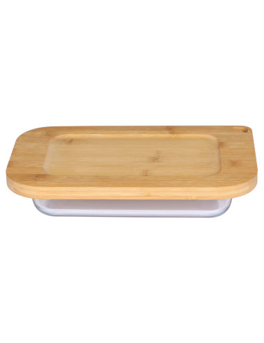 صينية فرن مع غطاء خشب 2000 مل - كبير