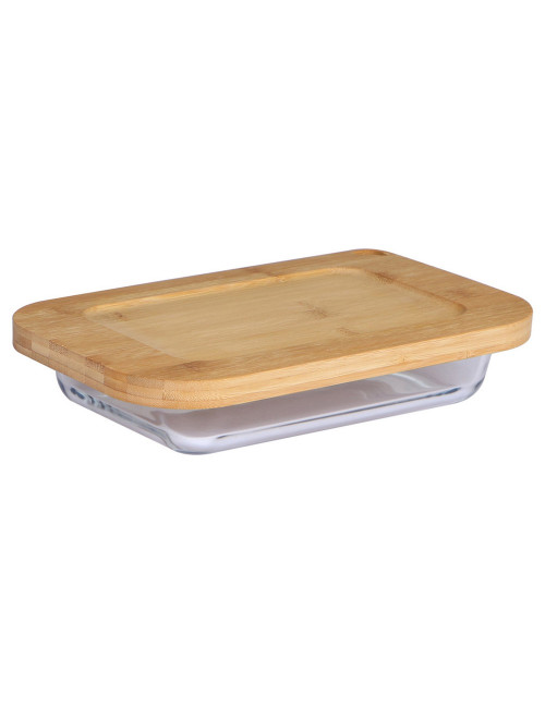 Oven Trays With Bamboo Lid - Large -2000 Ml