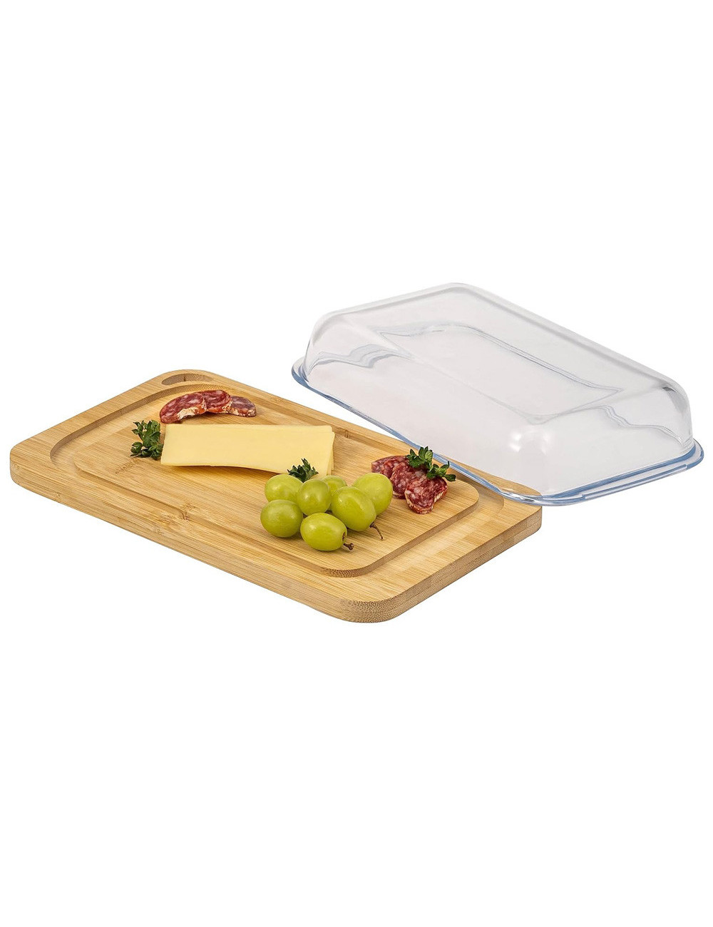 Oven Trays With Bamboo Lid - Large -2000 Ml