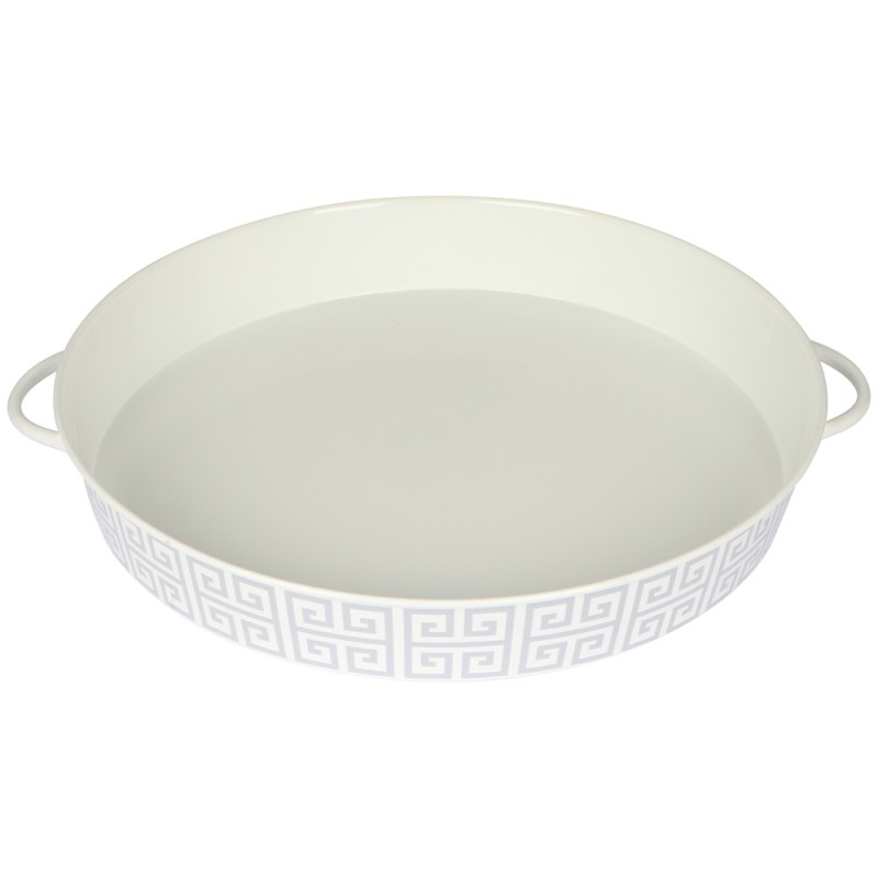Round Enamel Breakfast Tray 40Cm - Assorted Colours