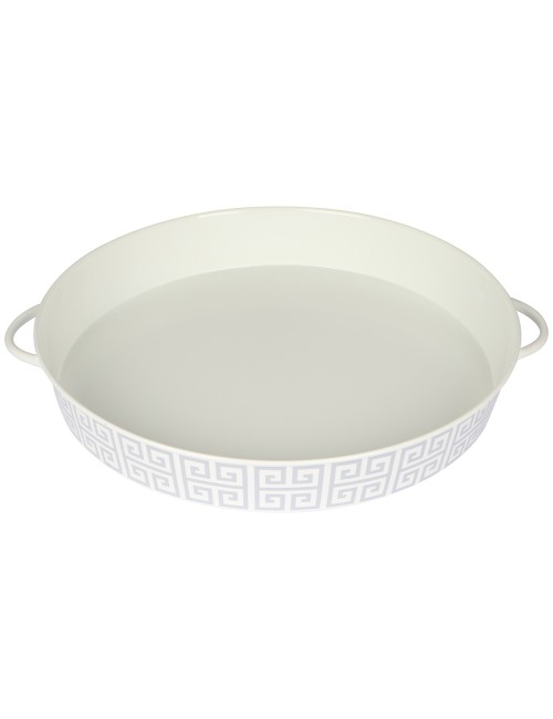 Round Enamel Breakfast Tray 40Cm - Assorted Colours